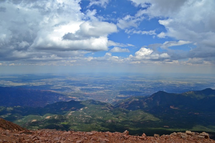 Colorado Springs as seen from Pikes Peak